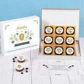 Bulk order boxes for 1st birthday party invitations online (nine chocolates)