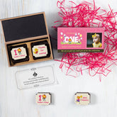 Ten two-piece boxes ready as 1st birthday party return gifts