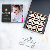 Sample box illustrating 1st birthday party return gift ideas