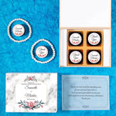 Anniversary Return Gifts - 4 Chocolate Box - All Printed Chocolates (Sample)