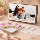 Unique Personalised Wedding Anniversary Gift Chocolate Box (With Wrapped Chocolates)