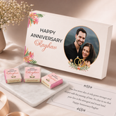 Personalized Anniversary Gift with Couple Photo (with Wrapped Chocolates)
