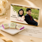 Personalized Anniversary Gift Box & Chocolates (with Wrapped Chocolates)