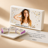 Personalized Birthday Present with Wrapped Chocolates