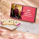 Cute Bow Design Personalised Chocolate Box for Birthday (with Wrapped Chocolates)