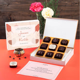 Anniversary Return Gifts- 9 Chocolate Box - Single Printed Chocolates (Sample)