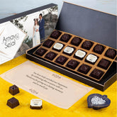 Anniversary Return Gifts - 18 Chocolate Box - Middle Four Printed Chocolates (Sample)