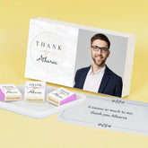 Marble Design Thank You Gift Personalized with Photo (with Wrapped Chocolates)