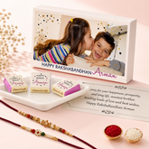 Memories - Personalised Gift Box and Wrapped Chocolates (Rakhi Pack Optional)