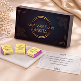 Elegant Personalized Get Well Soon Gift (with Wrapped Chocolates)