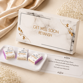 White Marble Design Get Well Soon Gift (with Wrapped Chocolates)