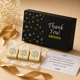 Sparkling Stars Design Thank You Gift Box with Wrapped Chocolates