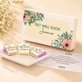 White Floral Design Get Well Soon Gift (with Wrapped Chocolates)