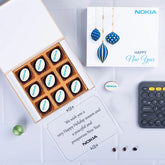 Sample 9-piece logo chocolate box — perfect for the best company holiday gifts