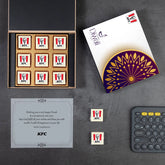 Best Diwali gift for company employees – 9 logo-wrapped chocolates in a premium box