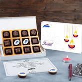 Best gift for employees in Diwali – 12 chocolate box with printed logo