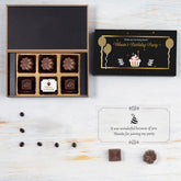 Best return gift for birthday party – 6 chocolate box with single printed piece