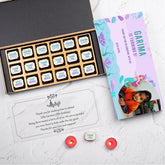 Best return gift ideas for birthday – 18 piece printed chocolate box