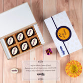 Front view of 6 chocolate box – best corporate gifting option for Diwali