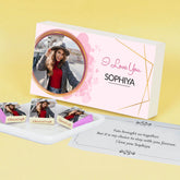 Photo Chocolate Personalised I Love You Gift (with Wrapped Chocolates)