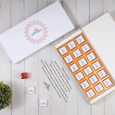 Sample box of high-end corporate chocolate gifts with luxury packaging