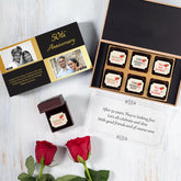 Printable anniversary invitations with photo chocolates