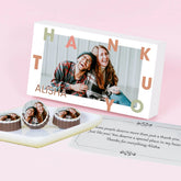 Thank you chocolates with custom appreciation gifts photo chocolates in box