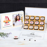 Unique birthday return gifts – 12 chocolate box in elegant packaging