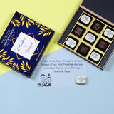 Anniversary Invitations - 9 Chocolate Box - Alternate Printed Chocolates (Minimum 10 Boxes)