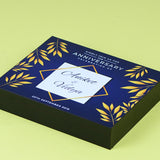 Anniversary Invitations - 9 Chocolate Box - Alternate Printed Chocolates (Minimum 10 Boxes)