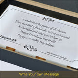 Elegant Personalized Gift for Friendship's Day Gift with Wrapped Chocolates