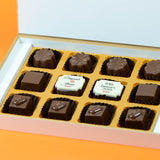Anniversary Return Gifts - 12 Chocolate Box - Middle Two Printed Chocolates (Sample)