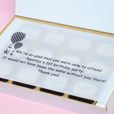 1st Birthday Return Gifts - 12 Chocolate Box - All Printed Chocolates (Sample)