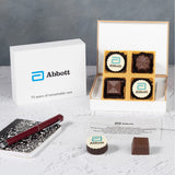 Corporate Gifts - 4 Chocolate Box - Alternate Printed Chocolates (Minimum 10 Boxes)