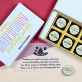 Birthday Invitations - 6 Chocolate Box - All Printed Chocolates (Sample)