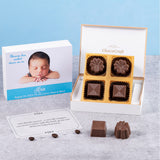 Birth Announcement Gifts - 4 Chocolate Box - Assorted Chocolates (Minimum 10 Boxes)