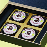 Birthday Return Gifts - 4 Chocolate Box - All Printed Chocolates (Minimum 10 Boxes)