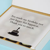 Birthday Return Gifts - 9 Chocolate Box - Middle Printed Chocolate (Sample)