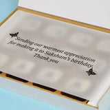 1st Birthday Return Gifts - 12 Chocolate Box - Alternate Printed Chocolates (Sample)