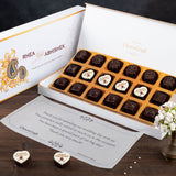 Wedding Return Gifts - 18 Chocolate Box - Middle Four Printed Chocolates (Minimum 10 Boxes)