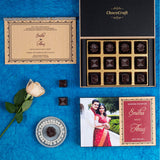 Wedding Invitations - 12 Chocolate Box - Assorted Chocolates (Minimum 10 Boxes)