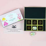 Birthday Return Gifts - 6 Chocolate Box - Single Printed Chocolates (Minimum 10 Boxes)