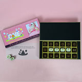 Birthday Return Gifts - 18 Chocolate Box - Middle Four Printed Chocolates (Minimum 10 Boxes)