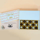Birthday Return Gifts - 18 Chocolate Box - Alternate Printed Chocolates (Minimum 10 Boxes)
