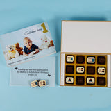 Birthday Return Gifts - 12 Chocolate Box - Alternate Printed Chocolates (Sample)