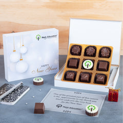Unboxing the logo chocolate box delivers wow factor in corporate employee Christmas gifts