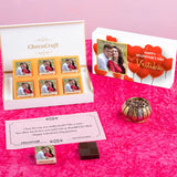 Valentine Gift Chocolate Box - Personalised with Photo and Name (with Wrapped Chocolates)