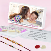 Box of rakhi with personalized gifts