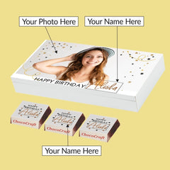 Personalized Birthday Present with Wrapped Chocolates