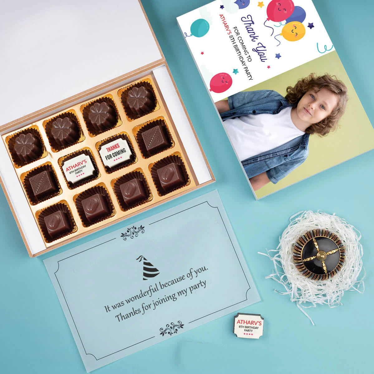 12 chocolate return gift box with custom message – perfect for all age groups
